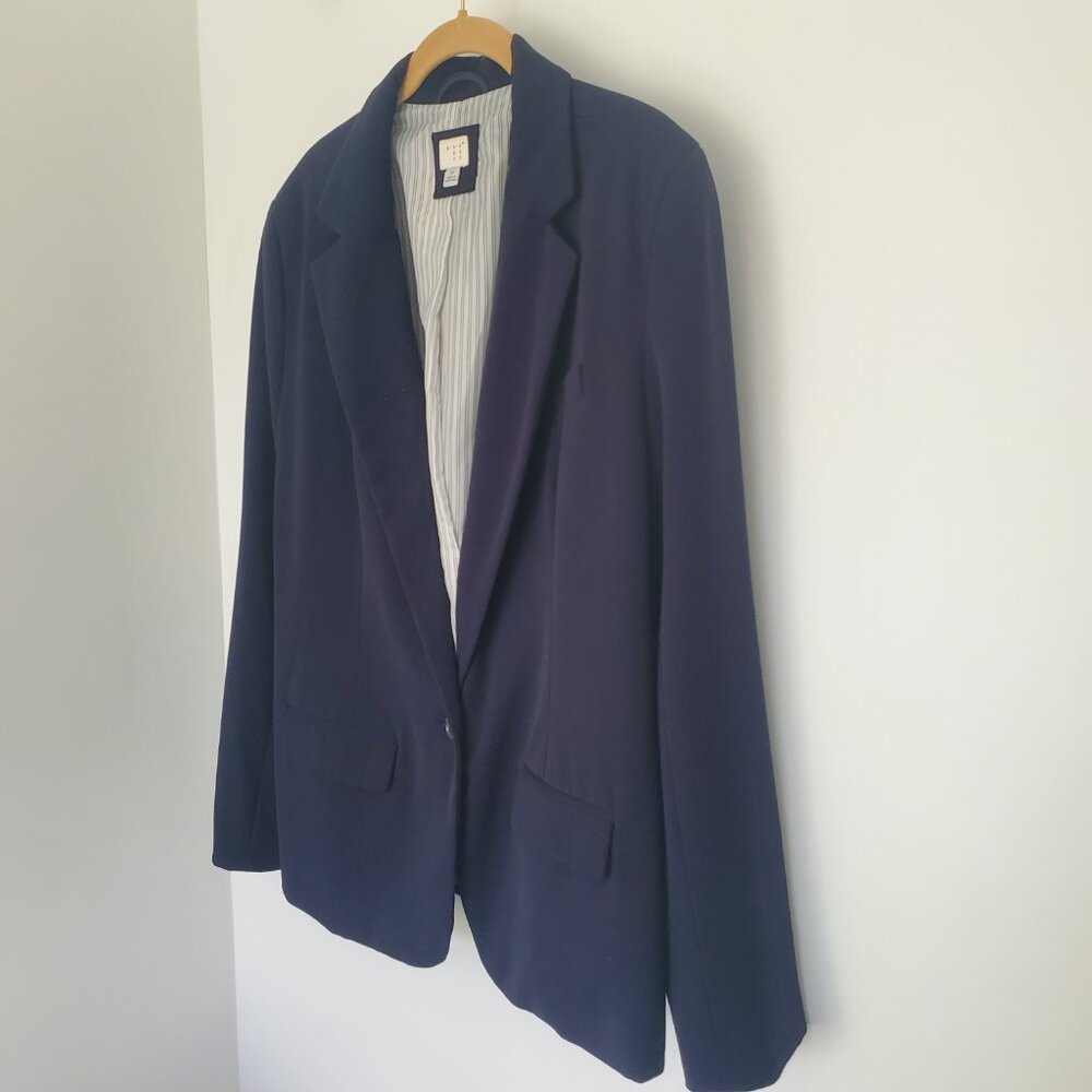 A New Day Navy Blue Single Breasted Lined Blazer size 16 - Picture 3 of 8
